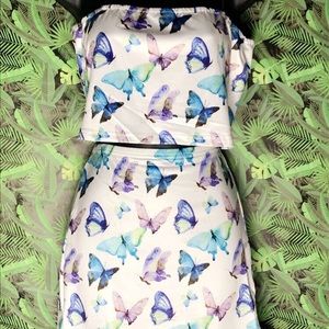 Butterfly skirt set
